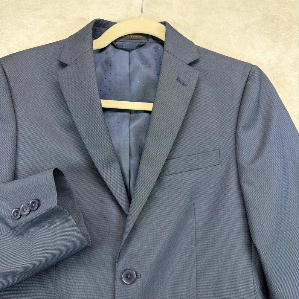Michael Strahan Boys Sport Coat Blazer 14R Blue Wedding Church Formal Jacket